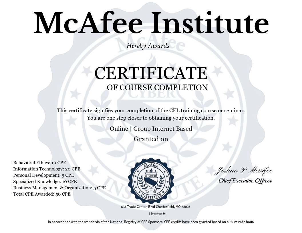 mcafeecertificate